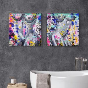 Millie and Tillie Neon Diptych PRINTS