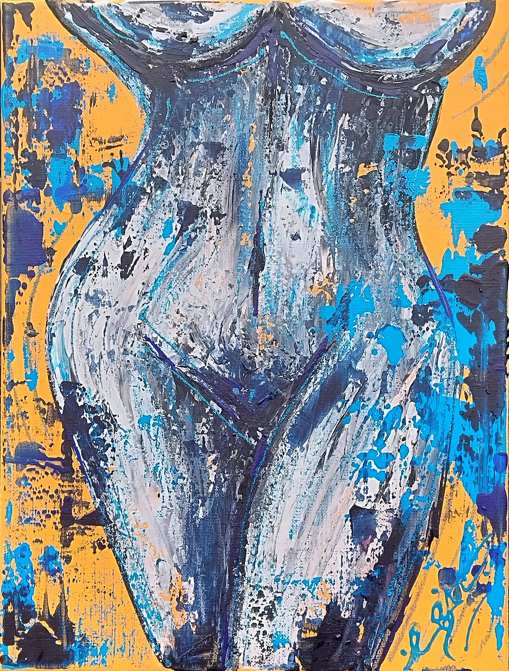 Blue Yellow Nude 2022 PRINT