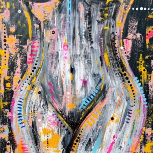 Black orange pink Nude