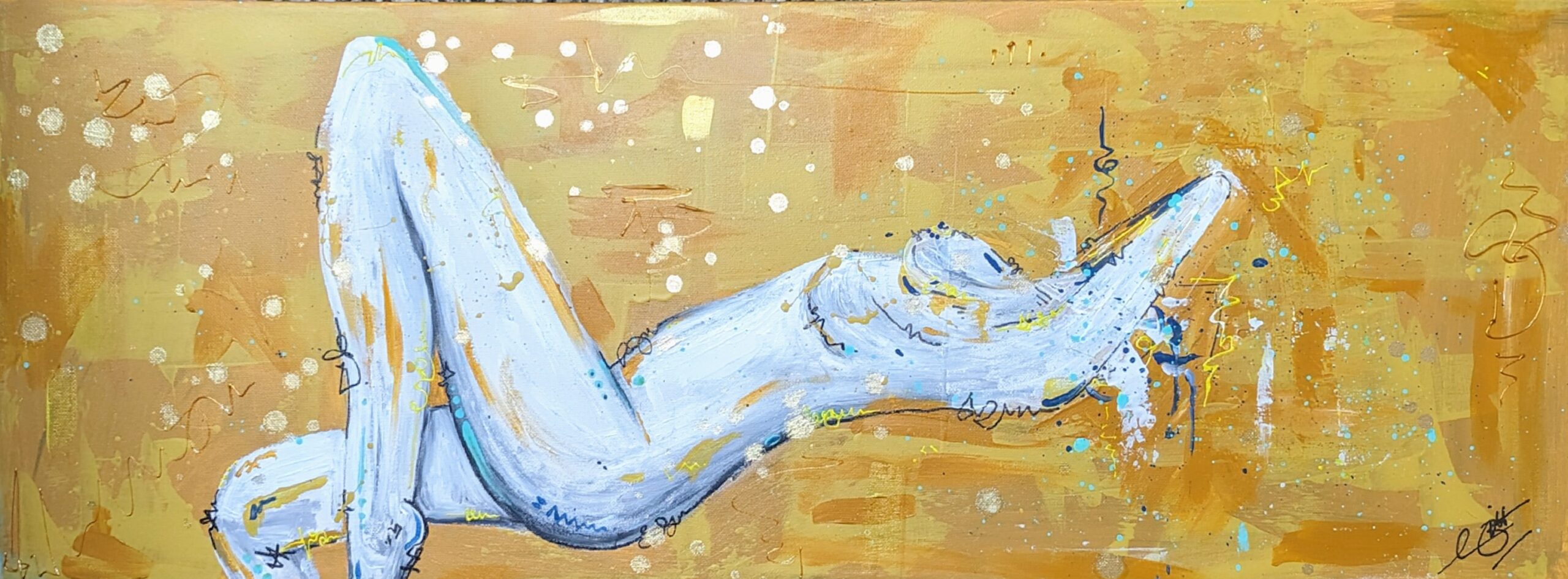 Yellow Blue Gold Nude