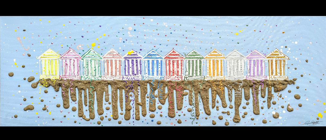 'Hiding Between the Beach Huts' PRINT